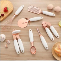 7 piece kitchen gadget set simple stainless steel can opener ice cream scoop peeler baking appliance household accessories