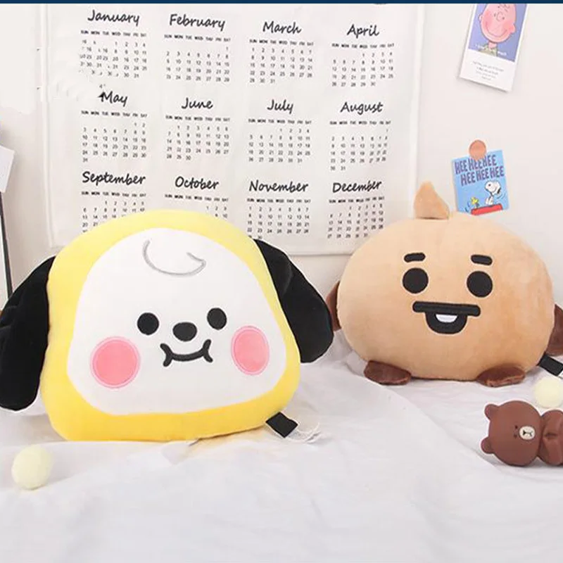 Cartoon Bt21 Plush Toy CHIMMY COOKY RJ KOTA Kawaii Anime Stuffed Keychain Cute Pillow Pendant Plushie Doll Birthday Kids Gift images - 6