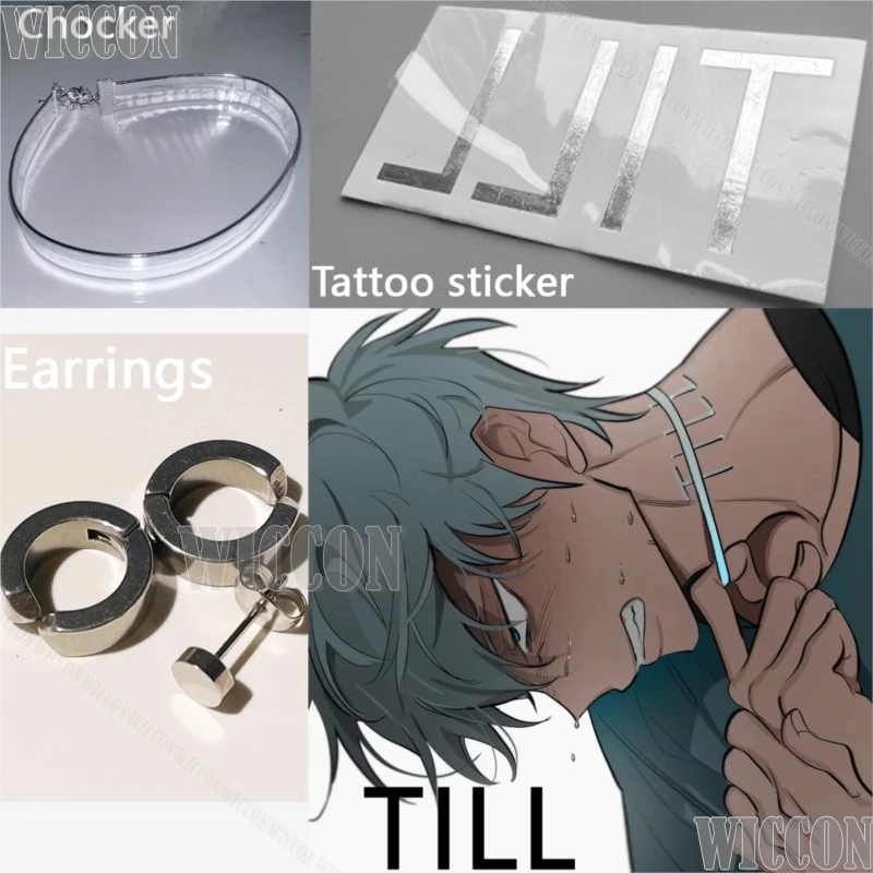 Металлическая наклейка-тату Alien Stage Till для косплея