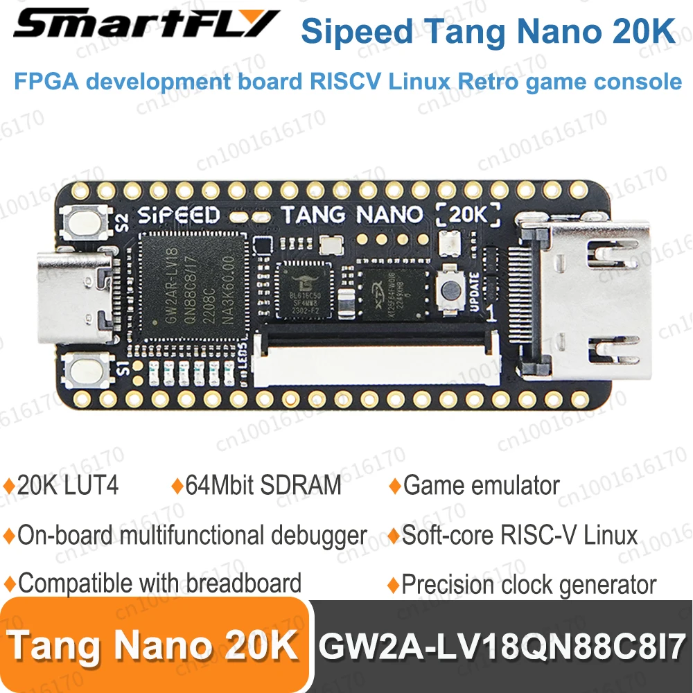 Sipeed Tang Nano 20K FPGA макетная плата RISCV Linux Ретро игровой плеер GA2AR-LV18 разъем HDMI, разъем MIPI DPI FPC