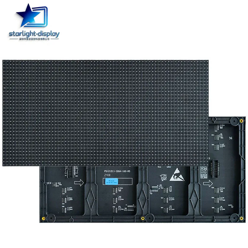 Фото P5 Крытый Черный SMD2121 Полноцветная светодиодная панель видеодисплея 320x160 мм 64x32 пикселей Более низкая цена Высококачественный модуль RGB №1