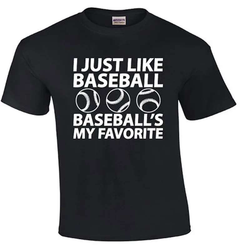 

drop shipping new summer men fashion t shirt I Just Like Baseball | Baseball Shirt cotton 100% casual tees and tops cool tshirt