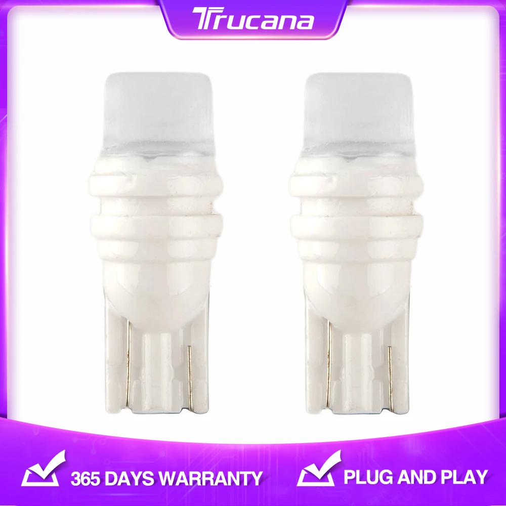 

Trucana 2pcs T10 LED Canbus W5W 12V 194 168 Auto LED 6500K Car Interior Light plate Dome Reading Lamp Clearance Light