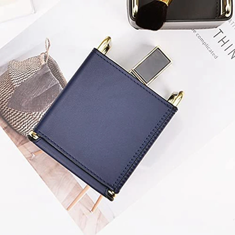 Multifunctional Leather Desktop Storage Box Office Pen Holder Cosmetic Manager Organisar Case(Blue) | Дом и сад