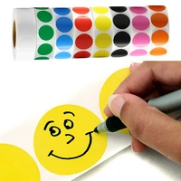500pcs chroma label stickers round heart blank handmade sticker adhesive diy sealing label for party gift package envelope decor