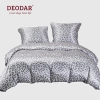 deodar luxury satin silk nordic queen bed king size leopard print bedding sets high end silks duvet cover with pillowcases