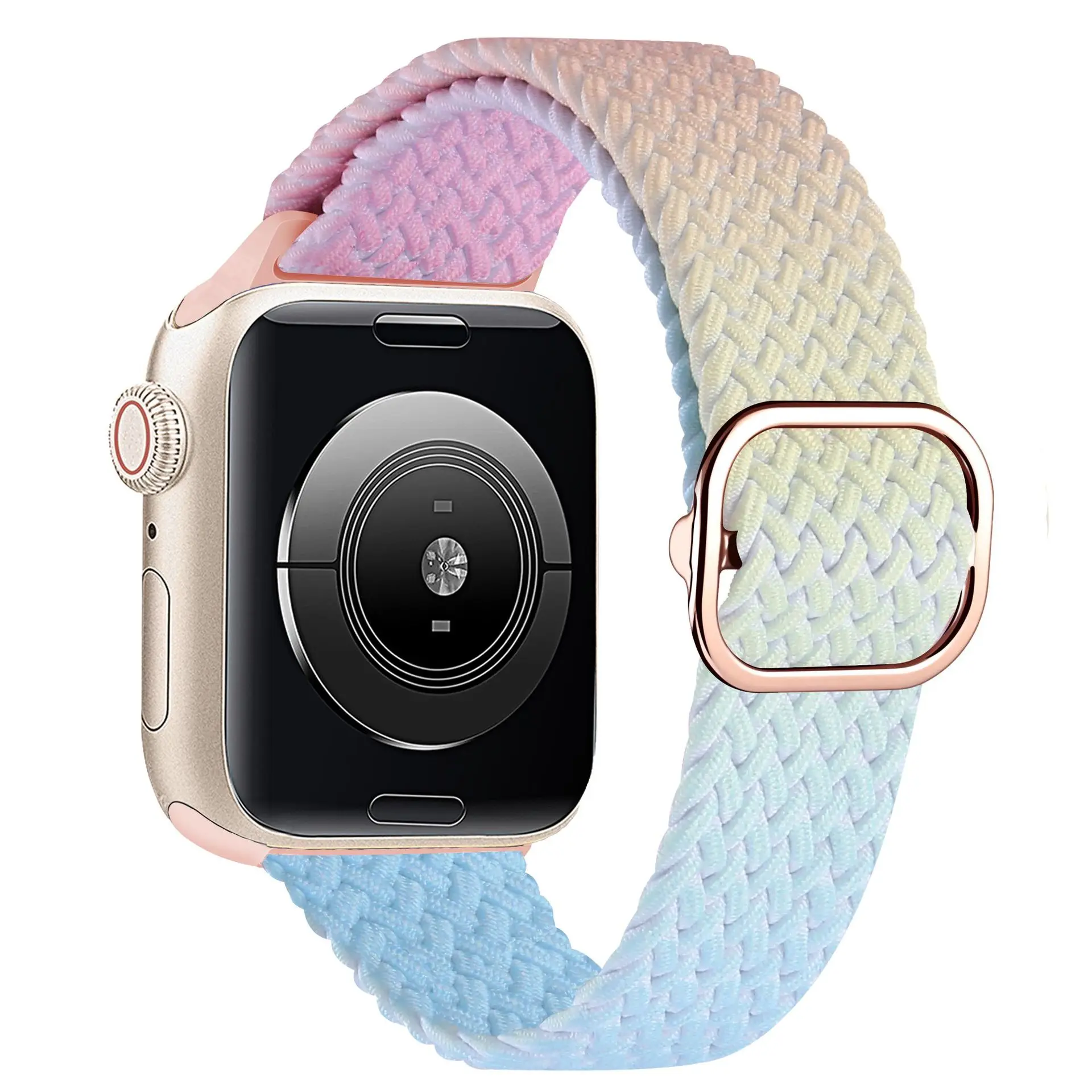 Scrunchie Strap for Apple watch band38mm 40mm 41mm 42mm 44mm 45mm 49mm elastic Nylon solo Loop Bracelet iWatch