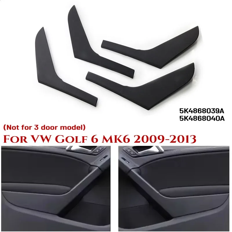 Фото Для VW Golf 6 MK6 2009 2010 2011 2012 2013 5K4868039A 5K4868040A салонная дверь автомобиля черная левая правая ручка накладка №1