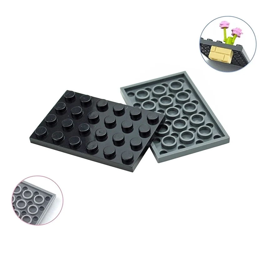 Конструктор сделай сам тонкие фигурки-кирпичи 4*6 точек 20 шт. размер 4x6 совместимы