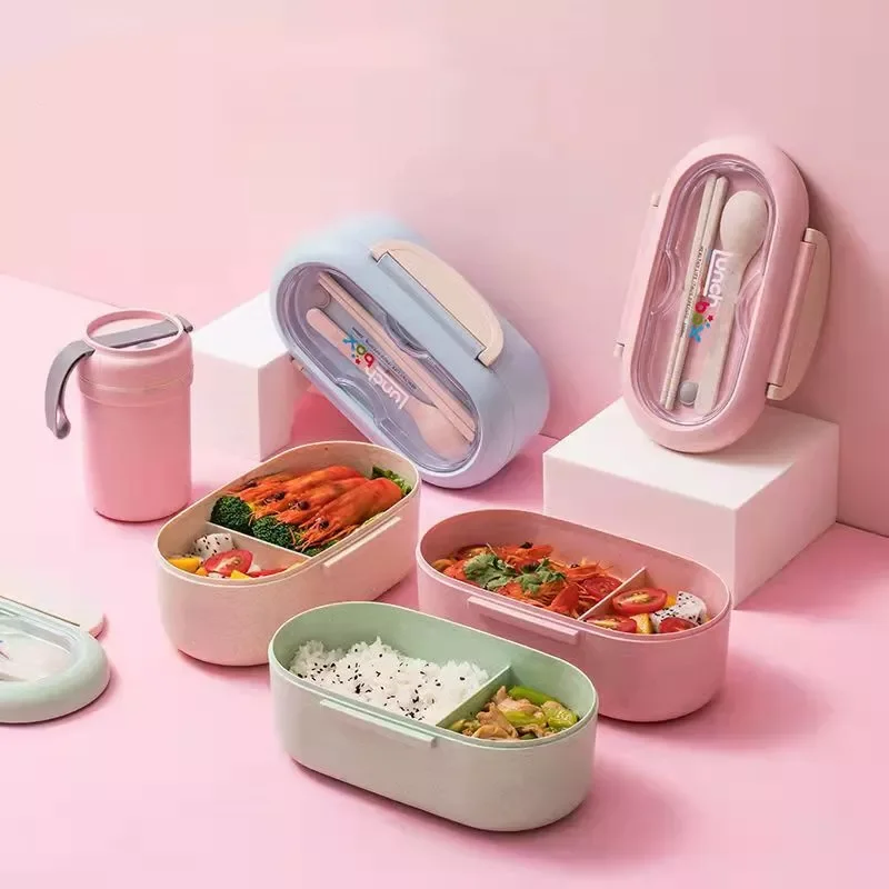 

Insulated Microwave Lunch Box Japanese Style for School Kids Children Food Storage Container Office Portable Cute Bento Box