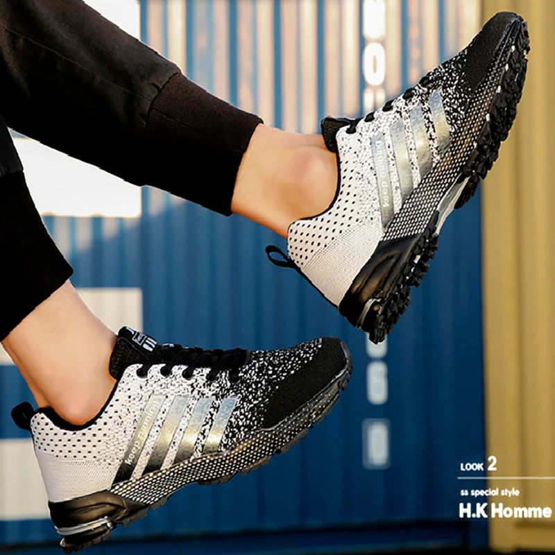 Breathable Running Shoes Men New 2022 Summer Ultra-light Tennis Sport Shoes for Women Casual Walking Race Big Size Free Shipping