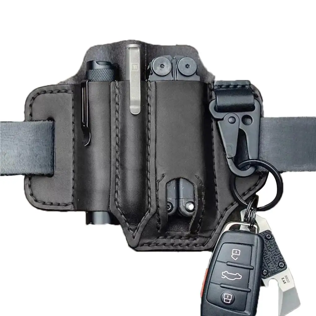 

Многофункциональная поясная сумка из кожи, карманный органайзер для одежды и кемпинга, для охоты, походов, № 4