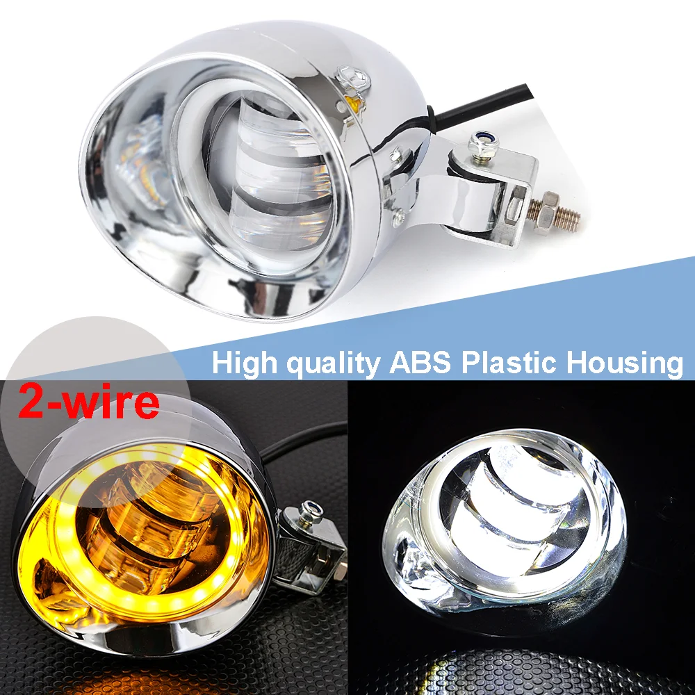 

Универсальный мотоциклетный противотуманный фонарь постоянного тока 12 В, фара для Harley Cafe Racer Dyna Sportster Chopper для honda Shadow VTX 1300 750