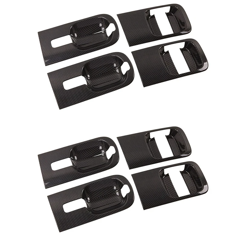 

12Pcs Car ABS Carbon Fiber Door Handle Bowl Cover For Hyundai Grand Starex H1 I800 2018-2020 Car Accessories