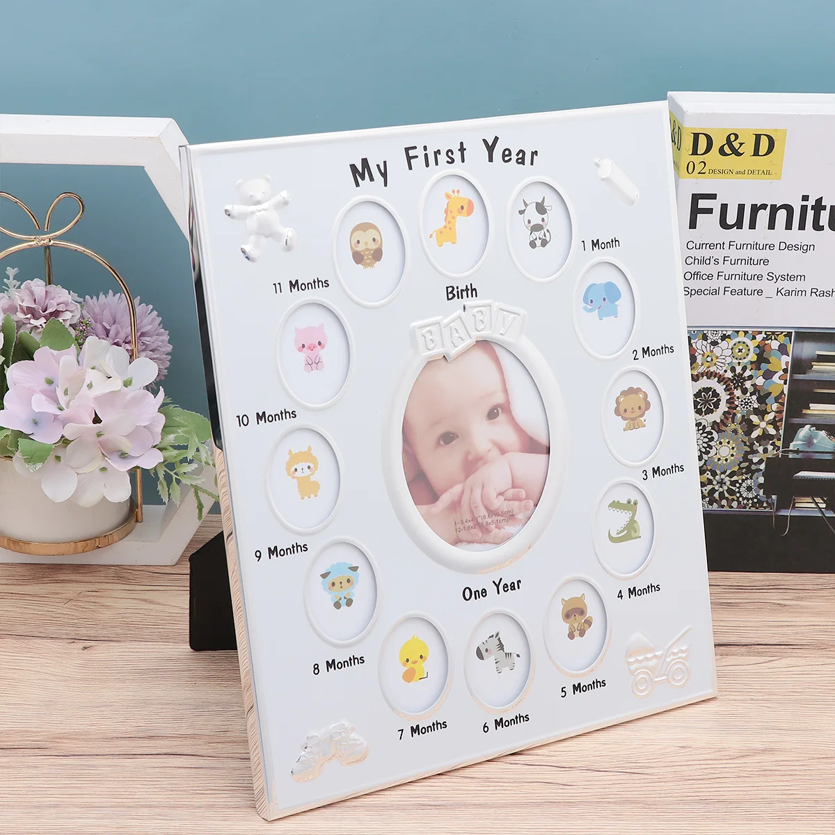 New And Durable Photo Frame DIY Growth Record Photo Frame My First Year Display Stand Photo Frame 1 Pc