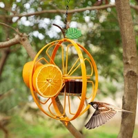 hanging bird feeder double ring hummingbird feeder food container for outdoor garden yard balcony decor