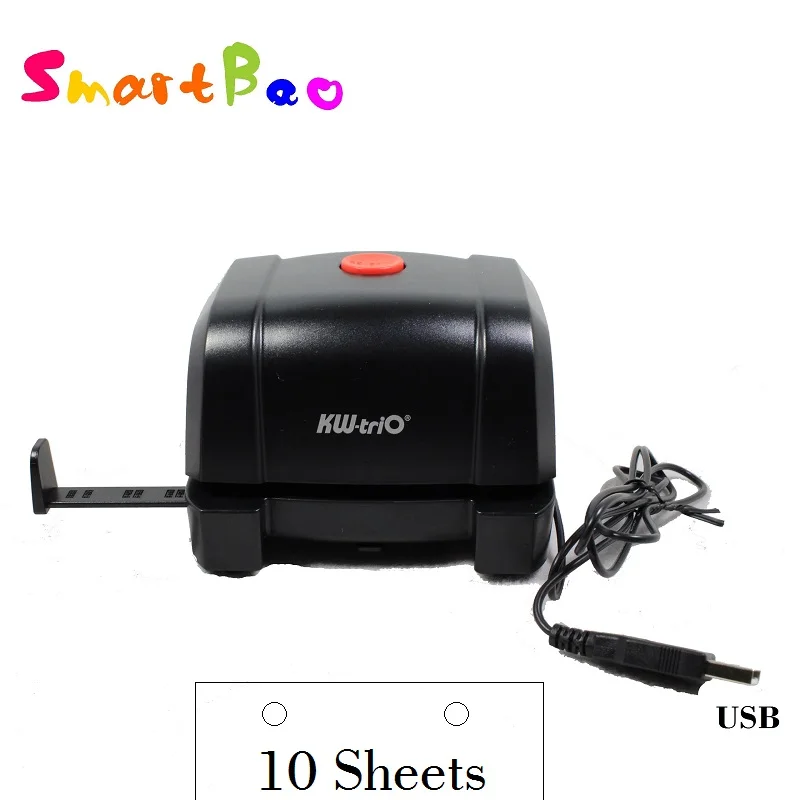 Auto Electric 2-hole Punch Fast Paper Punch 2 Holes Handy Device Operated By USB or 