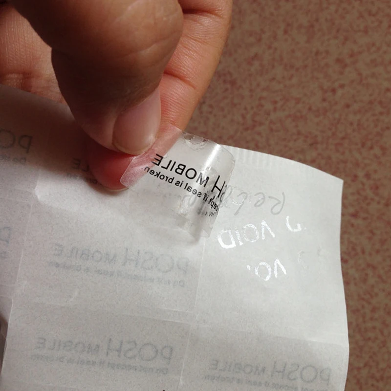 1000pcs Transparent Security Seal Tamper Proof Sticker Self-adhesive Vinyl Destructive Warranty Void Labels Box Lids Waterproof