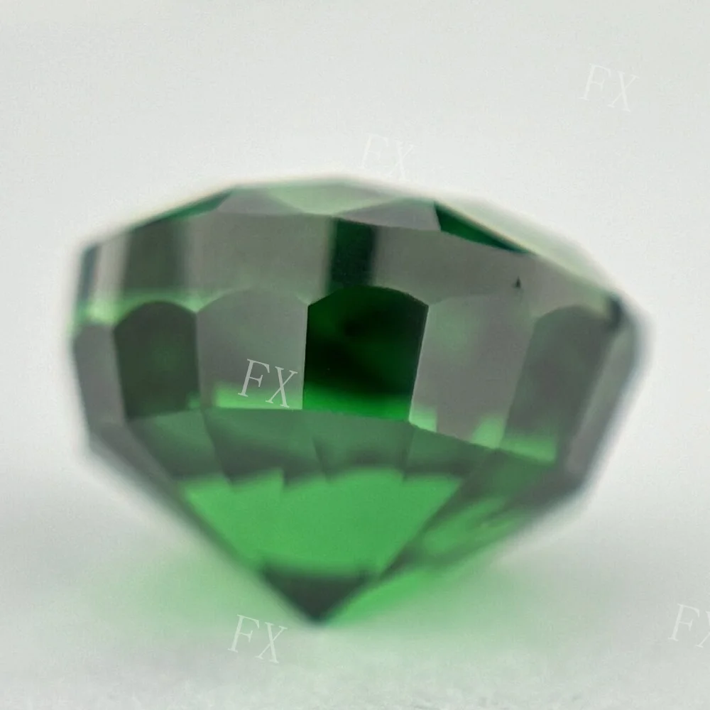 Круглый измельченный бриллиант D-Зеленый CZ Gemstome 4K высококачественные