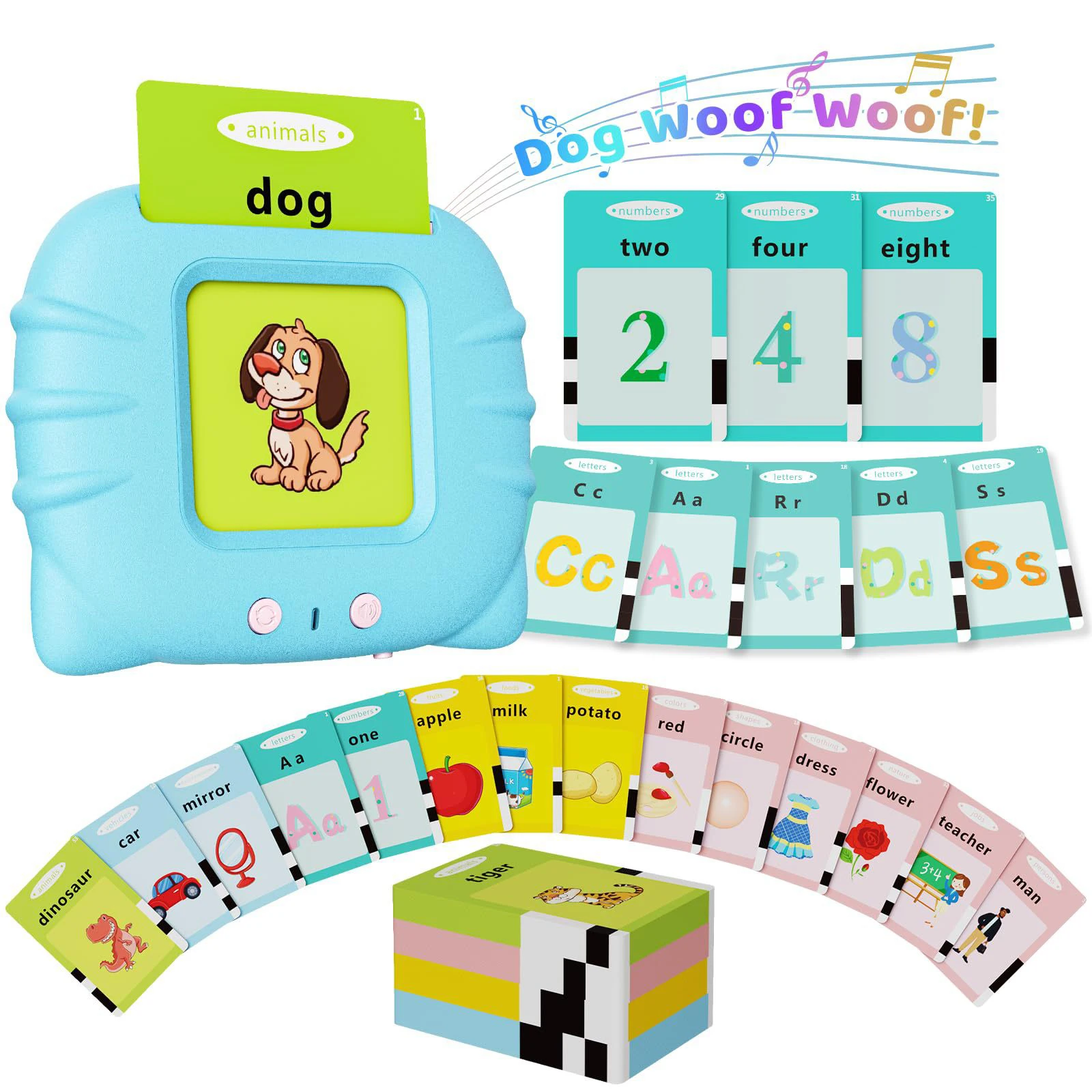 Фото Early Education Flash Card Learning Toys Talking Flashcards for Kids Preschool English Electronic Audio Book Machine Gift №1