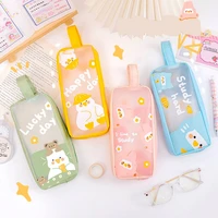 frosted translucent large capacity stationery box school supplies pencil box new simple cute student pencil case