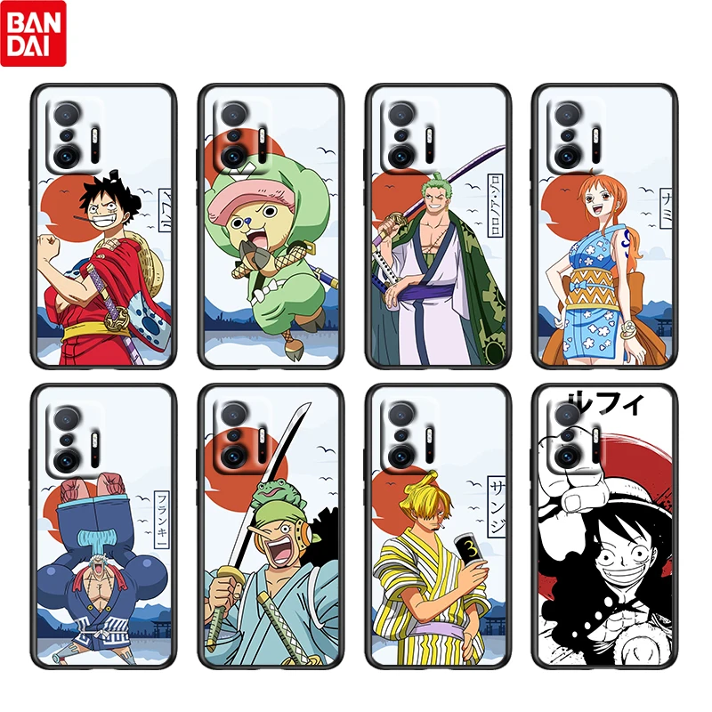 

One Piece Cartoon Luffy Zoro For Xiaomi Mi 12 11 11T 10 10T Ultra Pro Lite Note 10 5G Silicone Soft Black Phone Case Funda Coque