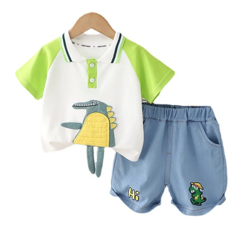 

New Summer Baby Girls Clothes Suit Children Outfits Infant Boys T-Shirt Shorts 2Pcs/Sets Toddler Casual Costume Kids Sportswear