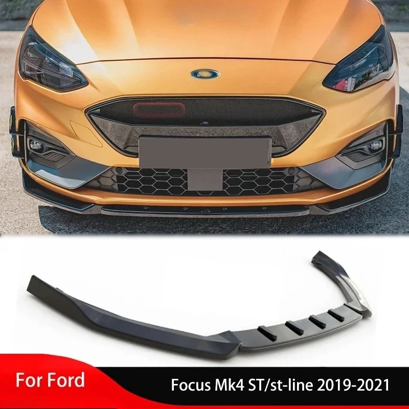 Фото Передний диффузор Maxton Shovel для Ford Focus Mk4 ST/st-line 2019-2021, передний спойлер, автоаксессуары, нижняя защита переднего бампера №1
