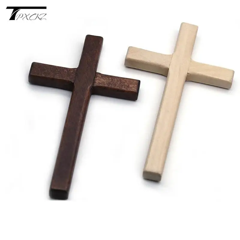 

1pcs Wall Hanging Large Wooden Christian Cross Long Crucifix Two Color Available 12cm