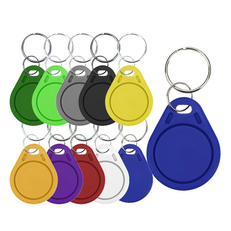 100 шт. UID RFID-метка брелок для Mif 1k s50 13 56 МГц записываемый блок 0 HF ISO14443A используется