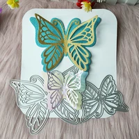 new 2 pcs double butterfly metal cutting die mould scrapbook decoration embossed photo album decoration card making diy big