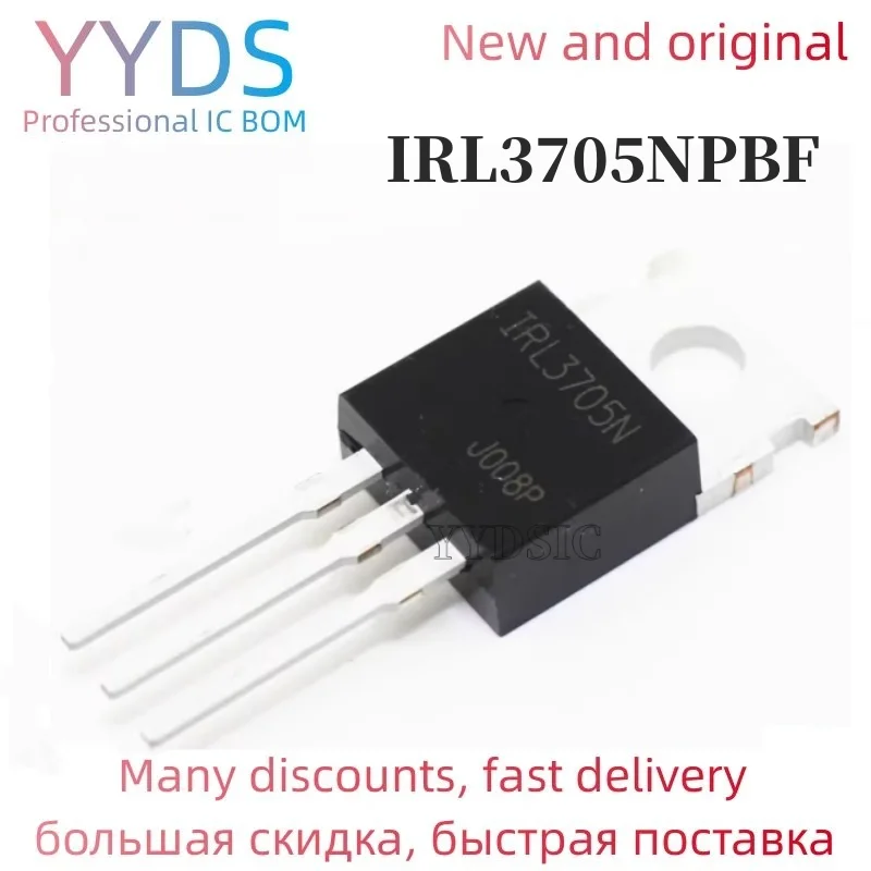 

50pcs/lot IRL3705NPBF a-220 IRL3705N TO220 IRL3705 nuevo transistor del FET del MOS