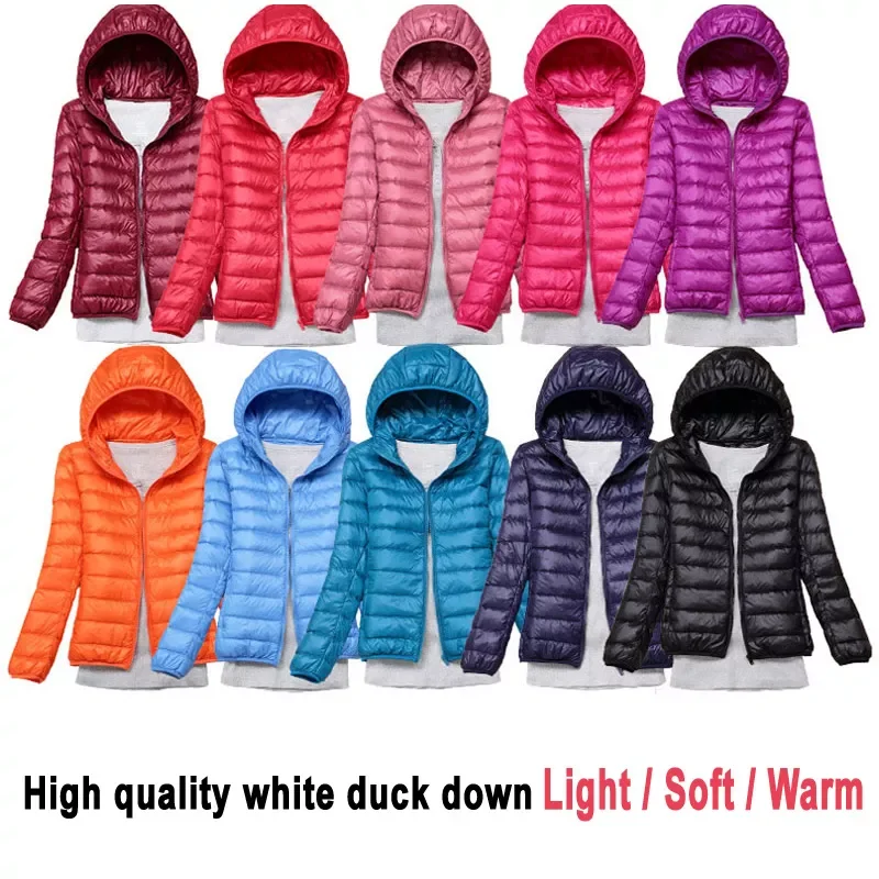 Padded Jackets Women's Jackets Spring 2021 Hooded Ultralight Quilted Coat for Warm Winter Down Coats Light puffer