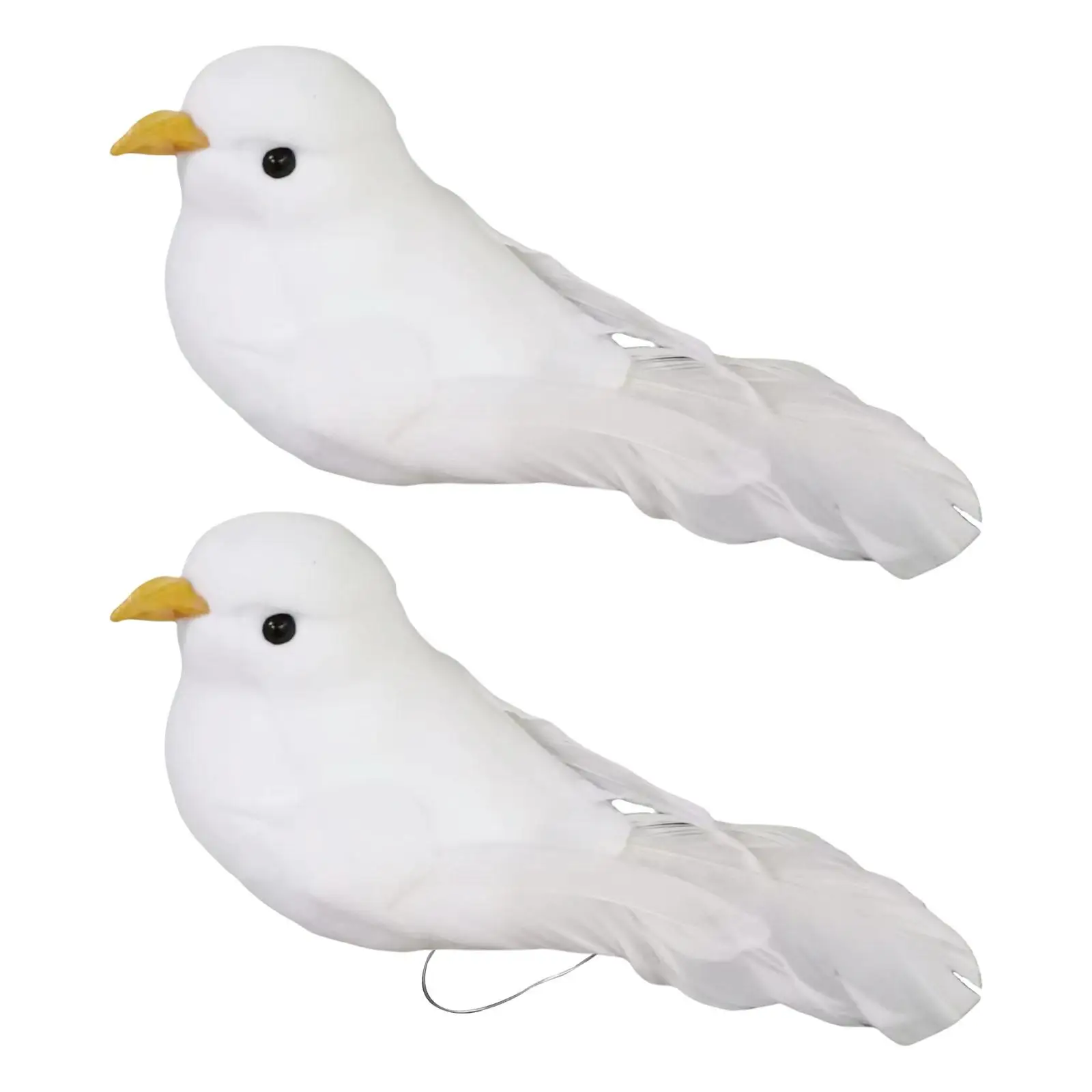 

Artificial Feathered Birds Embellishing DIY Crafts Decorative White Simulation Foam Birds for Garden Easter Wedding Decoration