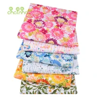 chainhoprinted plain cotton fabricfloral seriespoplin material for diy sewing quilting baby childrens shirtskirtdresses