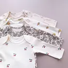 Детские хлопковые комбинезоны, весенняя одежда для новорожденных, цельная одежда, осенняя одежда для новорожденных