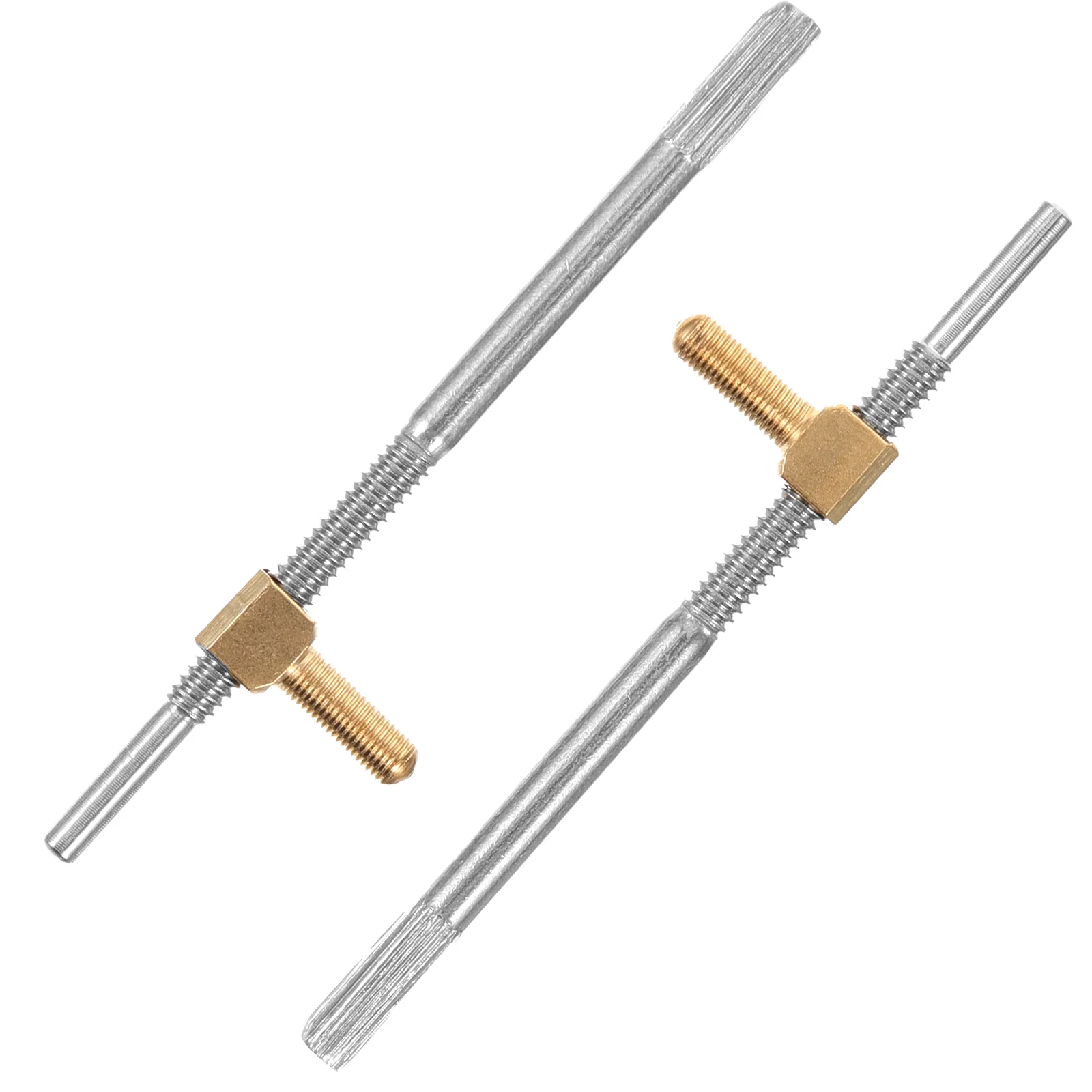 

2 Pcs Viola Rod Bow Part Pro Tools Bass Violin Repairing Screw Metal Parts Specialty