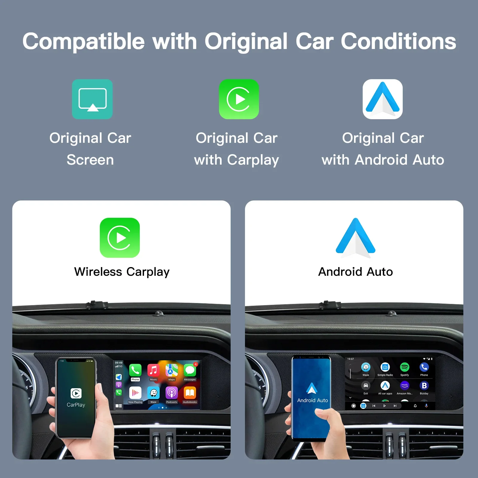 Autoabc Wireless Carplay Для Mercedes Benz A B C E Cla Gla Glk Ml Sprinter Ntg4.5 Becker Android Автомобильный
