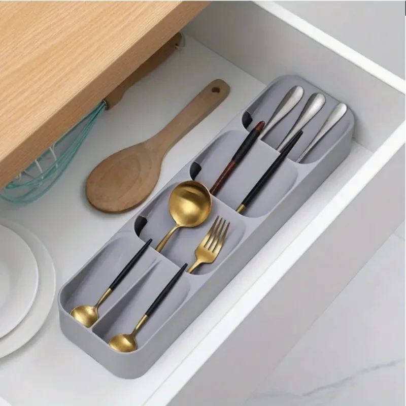 Spoon Storage Box Cutlery Tray Knife Holder And Fork Tableware Organizer Plateau Block Kitchen Tool