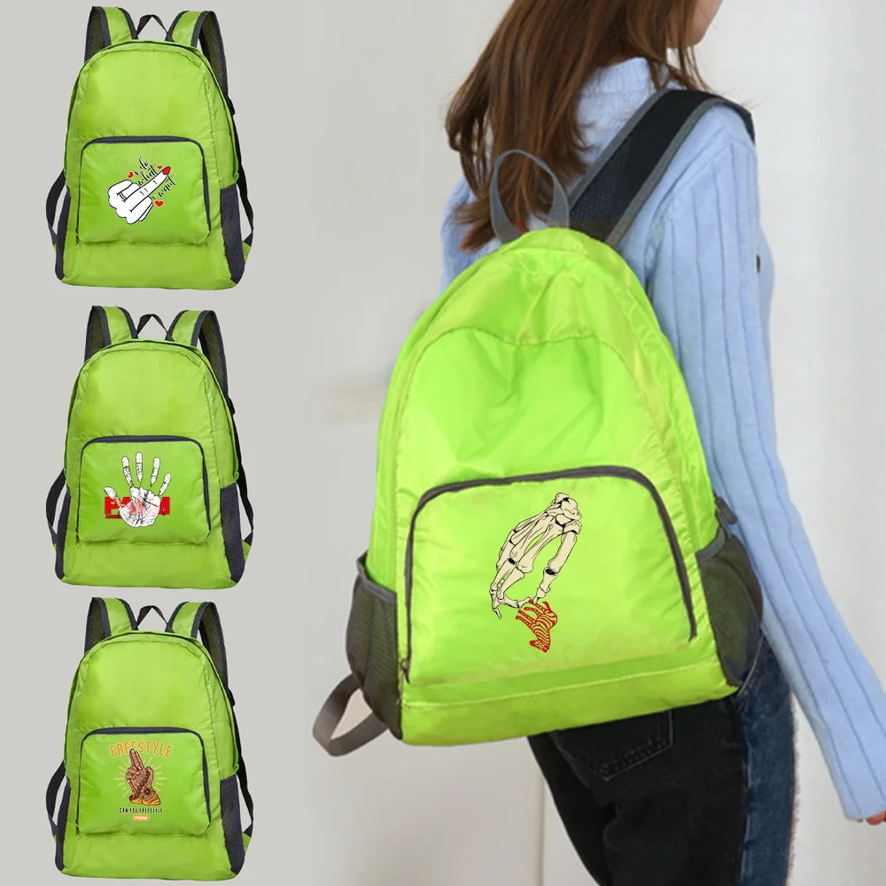 

2022 женский портативный складной рюкзак, туристический незаменимый рюкзак для кемпинга, Мужской легкий комплект для альпинизма, рюкзаки с ручным принтом