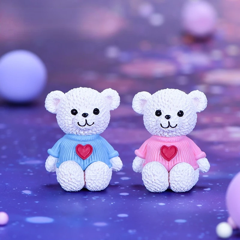 

1 PC Cartoon Bear Lovely Animal Fairy Gardening Micro Crafts Ornament Miniature Easter Figurine Kids Room Party Home Decoration