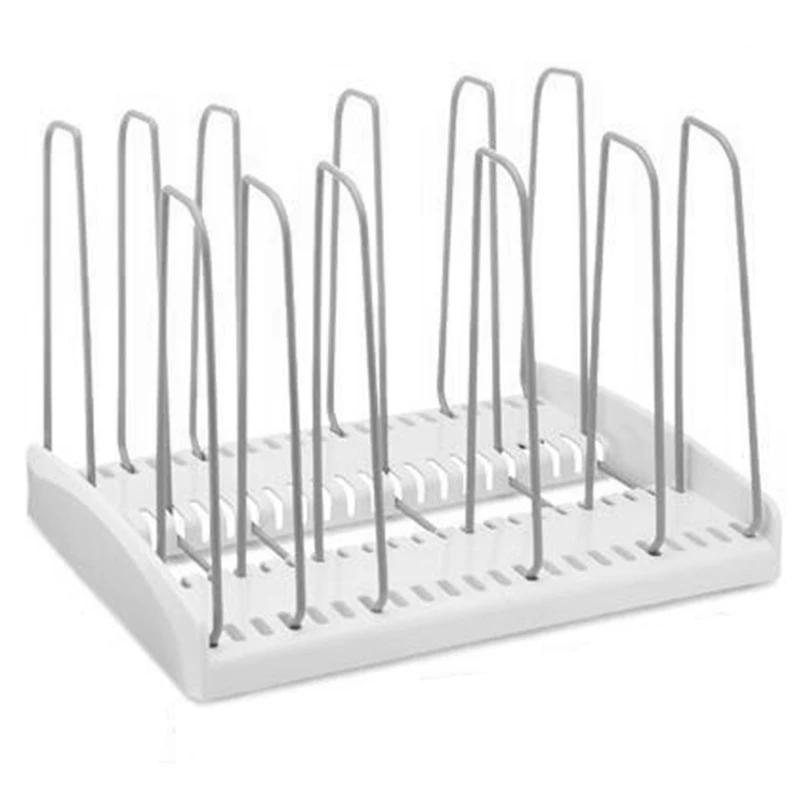 

Kitchen Tools Used-Kitchen Shelves Simple Storage Rack Creative Adjustable Lid Rack White