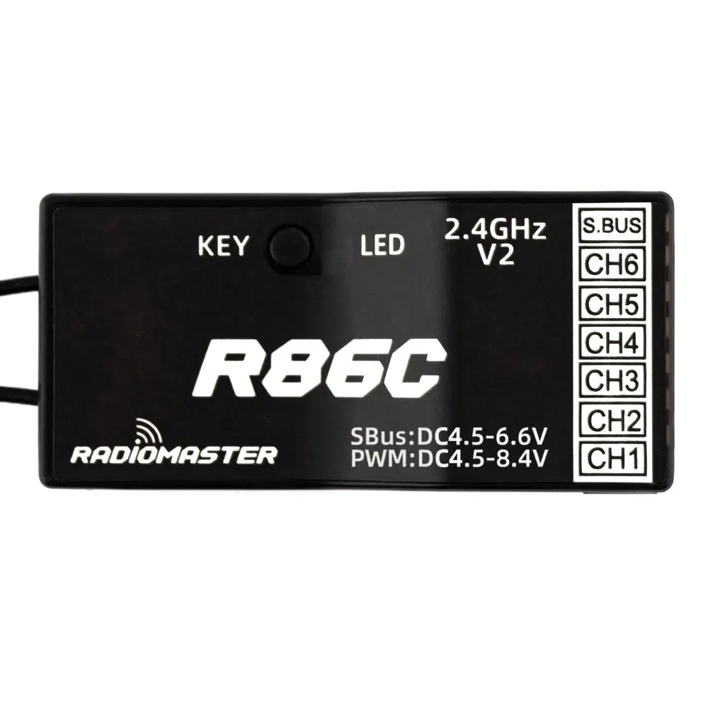 Фото RadioMaster R86C V2 6-канальный SFHSS-совместимый ШИМ-приемник Sbus для ШИМ-радио №1