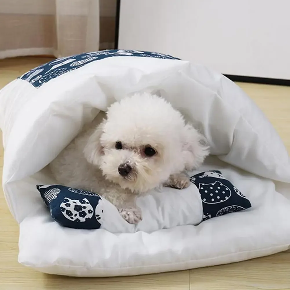 

Useful Kitty Warm Bed Cloth Cat Sleeping Bed Ultra-Thick Keep Warm Printed Cat Bed Mat Kitty Winter Warm Bed Nest