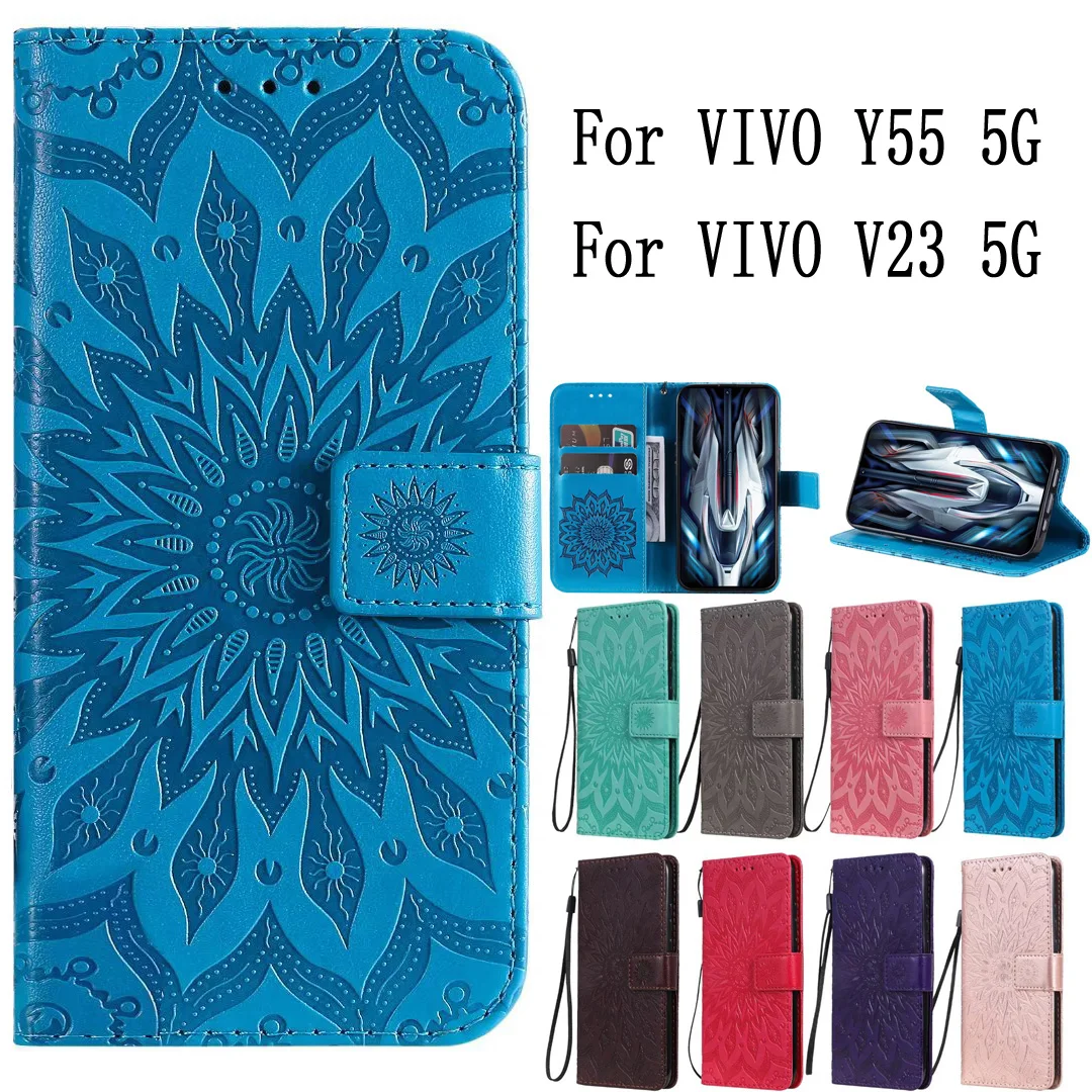 

Sunjolly Mobile Phone Cases Covers for VIVO Y55 V23 5G Case Cover coque Flip Wallet for VIVO Y55 5G Case for VIVO V23 5G Case