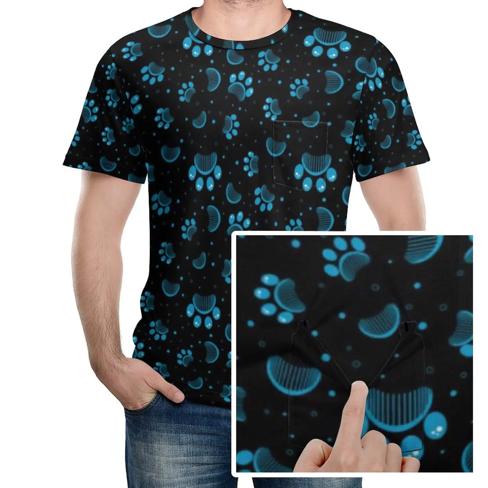 

Футболка с принтом «Голубая Собака Лапы»