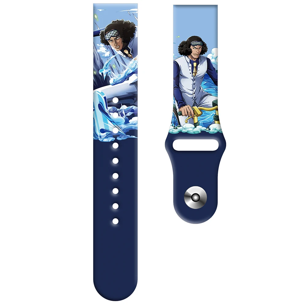 Tschick 20мм 22мм Одна МОРСКАЯ частица Четыре императора Печать Резиновые браслеты спортивной силиконовой ремешок для Samsung Watch 3 41мм R850 on.