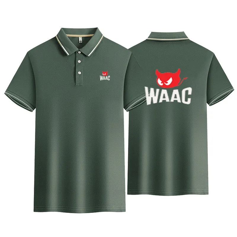 Golf Men's Summer Polo Shirt T-shirt Men's Short Sleeve Solid Button Breathable Polo Shirt Casual Business Men's Polo Shirt