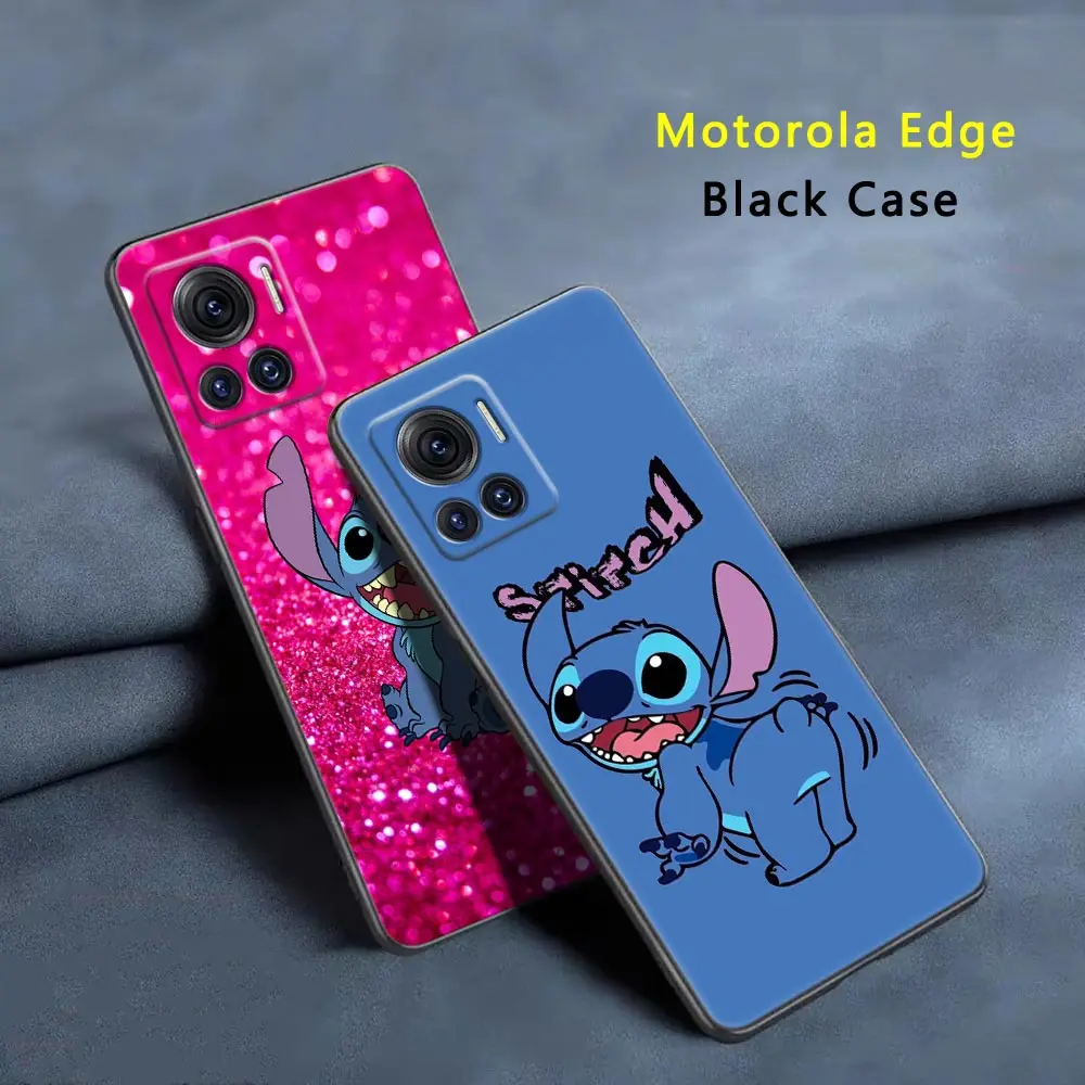 

Cartoon Lilo-Stitch Cute Case For Motorola Moto Edge 20 40 30 Pro Ultra Neo Lite One Fusion Plus G Stylus 2021 Hyper Phone Cover