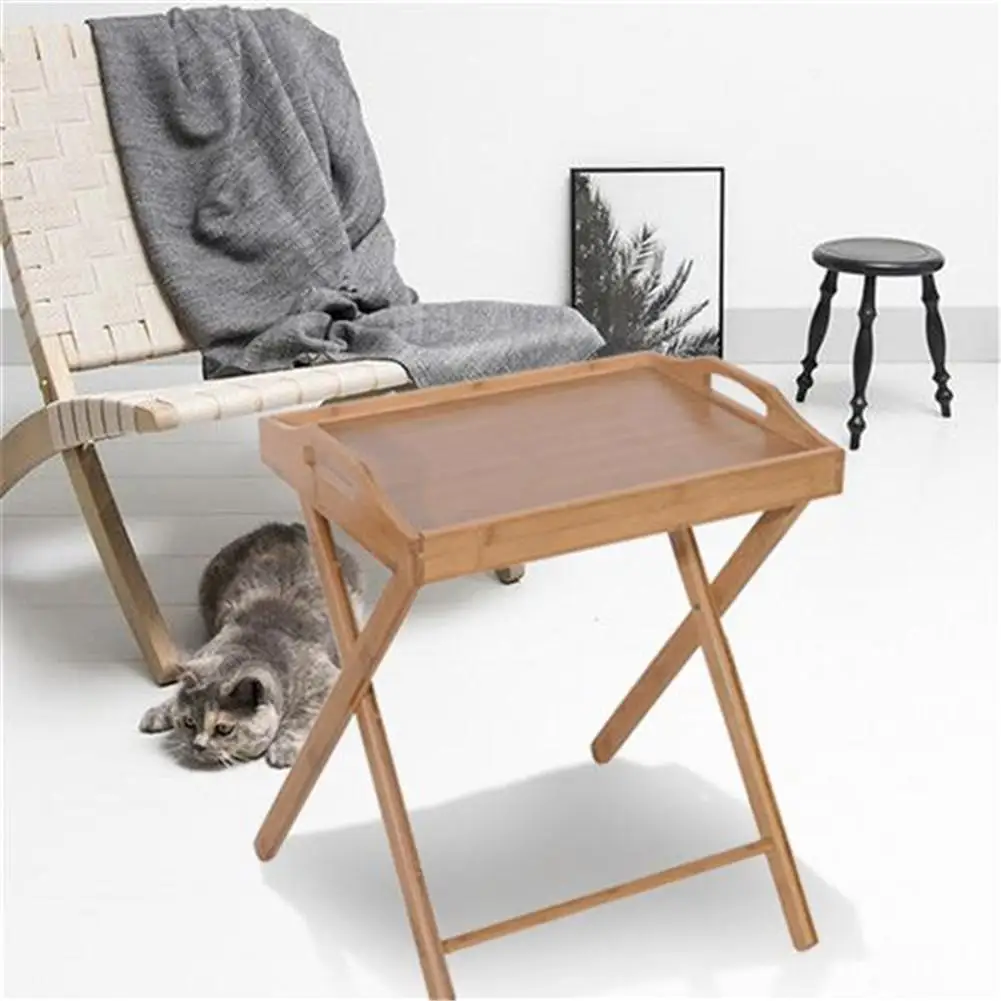 

Bamboo Floor-standing Foldable Dining Table For Living Room Balcony [Ready Stock]